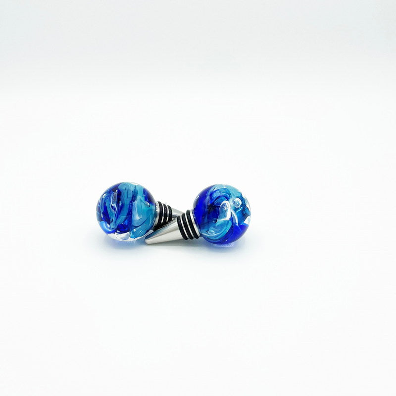 Wine stopper - Blue tones